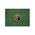 Wile E. Wood 20 x 14 in. Washington State Flag Wood Art FLWA-2014